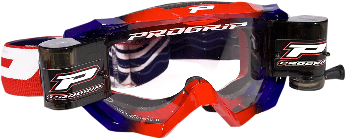 PRO GRIP Venom Roll Off Goggles - Red/Blue PZ3200ROROBL