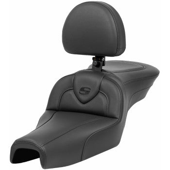 SADDLEMEN Roadsofa™ Seat - with Backrest - Black - XL '04-'22 807-03-187BR