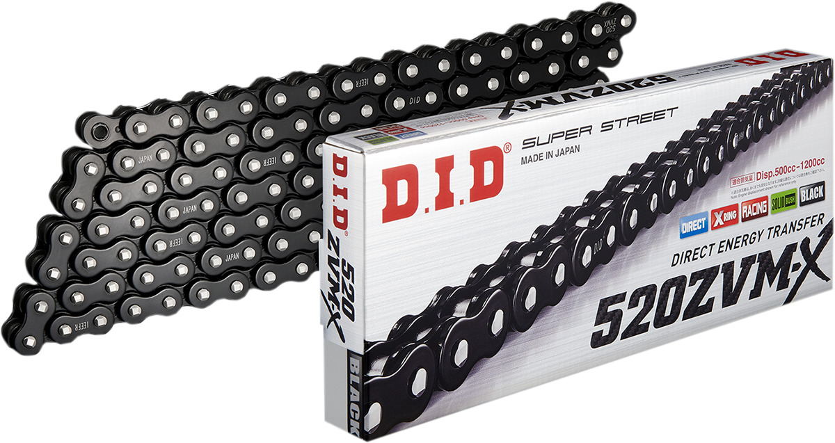 DID 520 ZVM-X Drive Chain - Black - 120 Link 520ZVMXB120Z