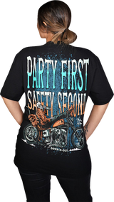 LETHAL THREAT Down-N-Out Party First Safety Second - Black - 2XL DT10043XXL