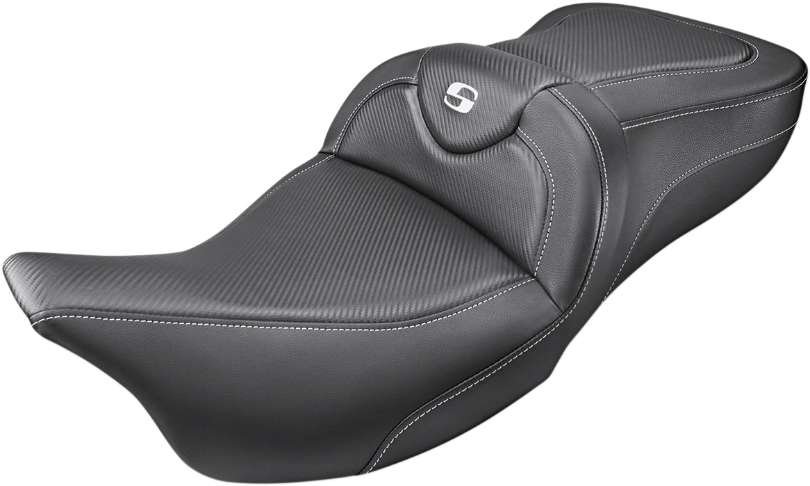 SADDLEMEN Road Sofa Seat - Carbon Fiber - without Backrest - '08-'23 FL 808-07B-185