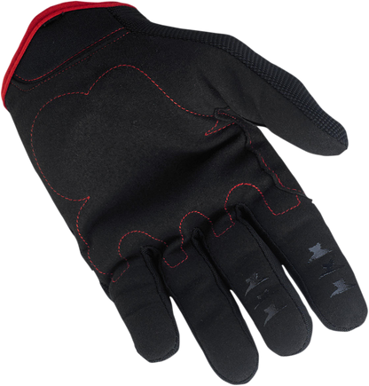 BILTWELL Moto Gloves - Black/Red - 2XL 1501-0108-006