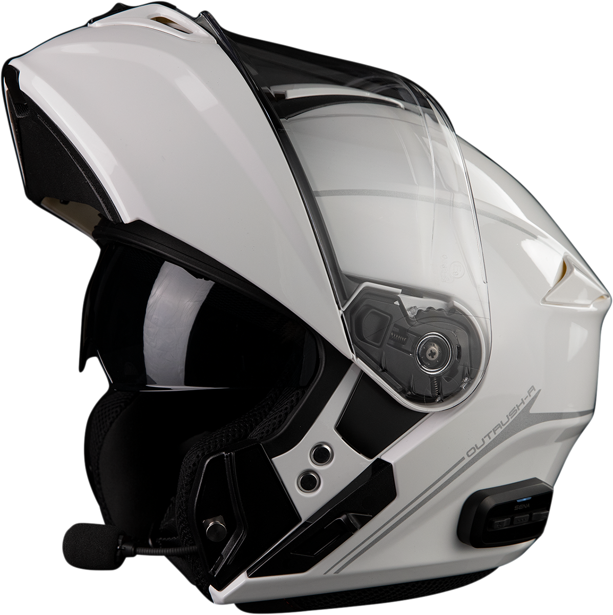 SENA Outrush R Helmet - White - Medium OUTRUSHR-GW00M3