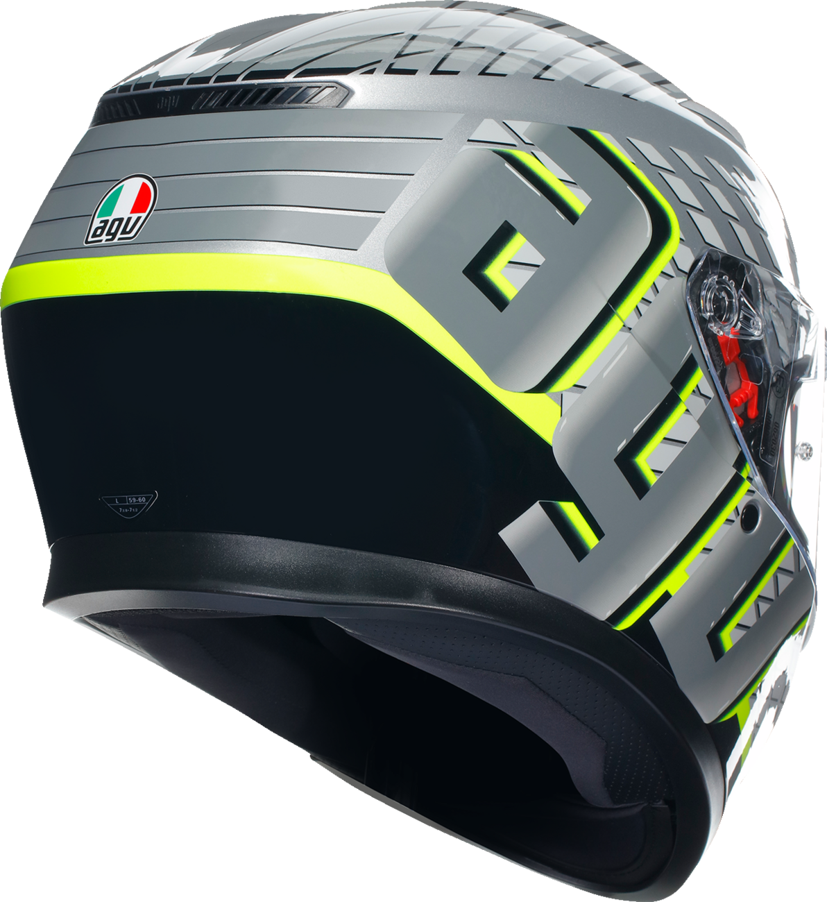 AGV K3 Helmet - Fortify - Gray/Black/Yellow Fluo - Small 2118381004011S