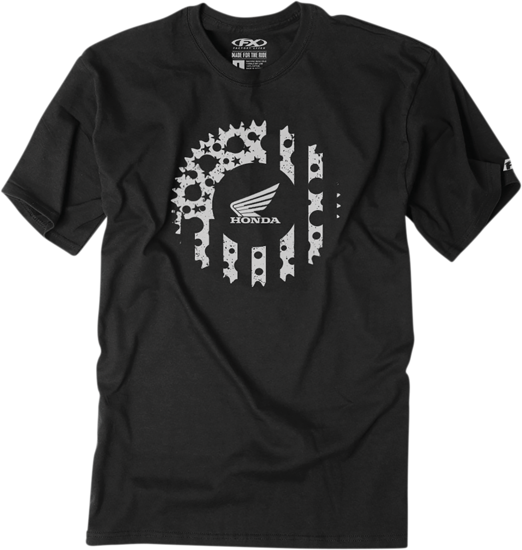 FACTORY EFFEX Honda Sprocket T-Shirt - Black - Large 24-87304