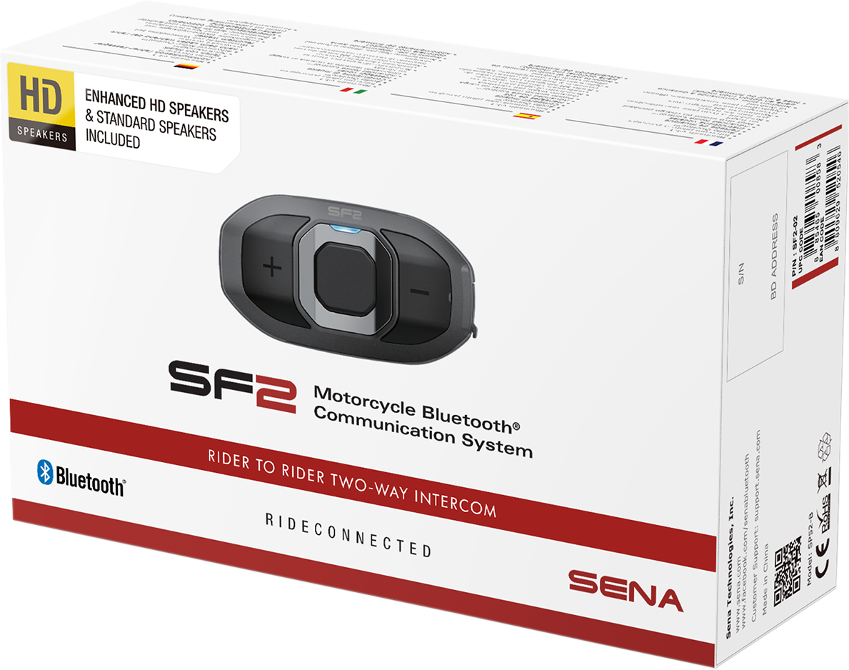 SENA SF2 Bluetooth Headset - 2-Way - Dual Speakers SF2-03-