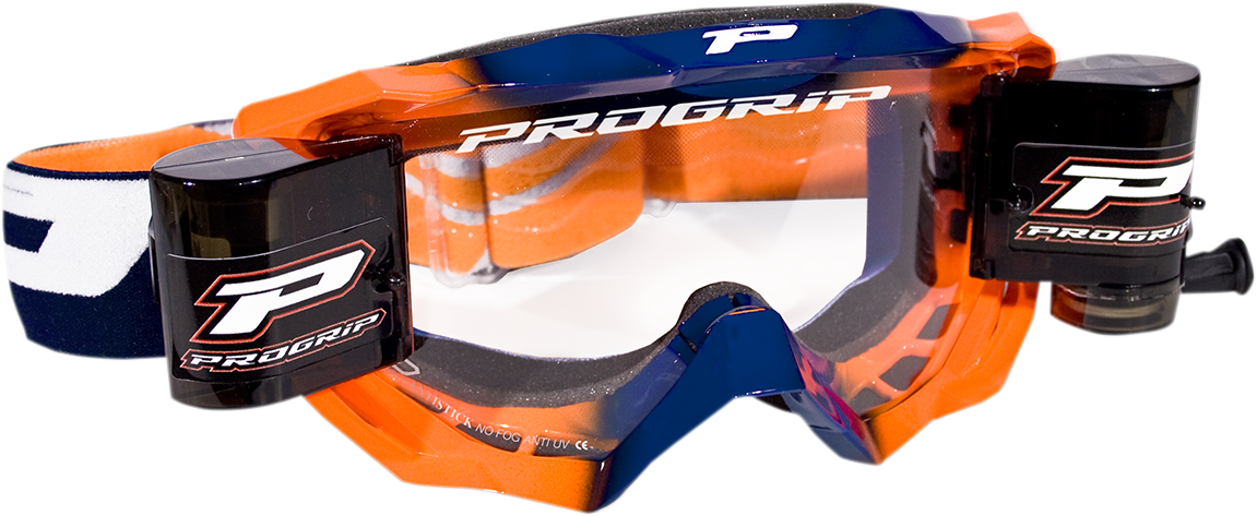 PRO GRIP Venom Roll Off Goggles - Blue/Fluorescent Orange PZ3200ROBLAF