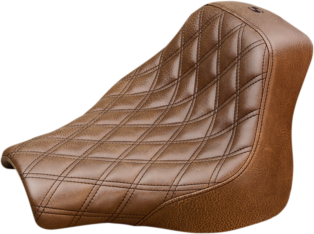 SADDLEMEN Renegade Solo Seat - Lattice Stitched - Brown 818-28-002BLS