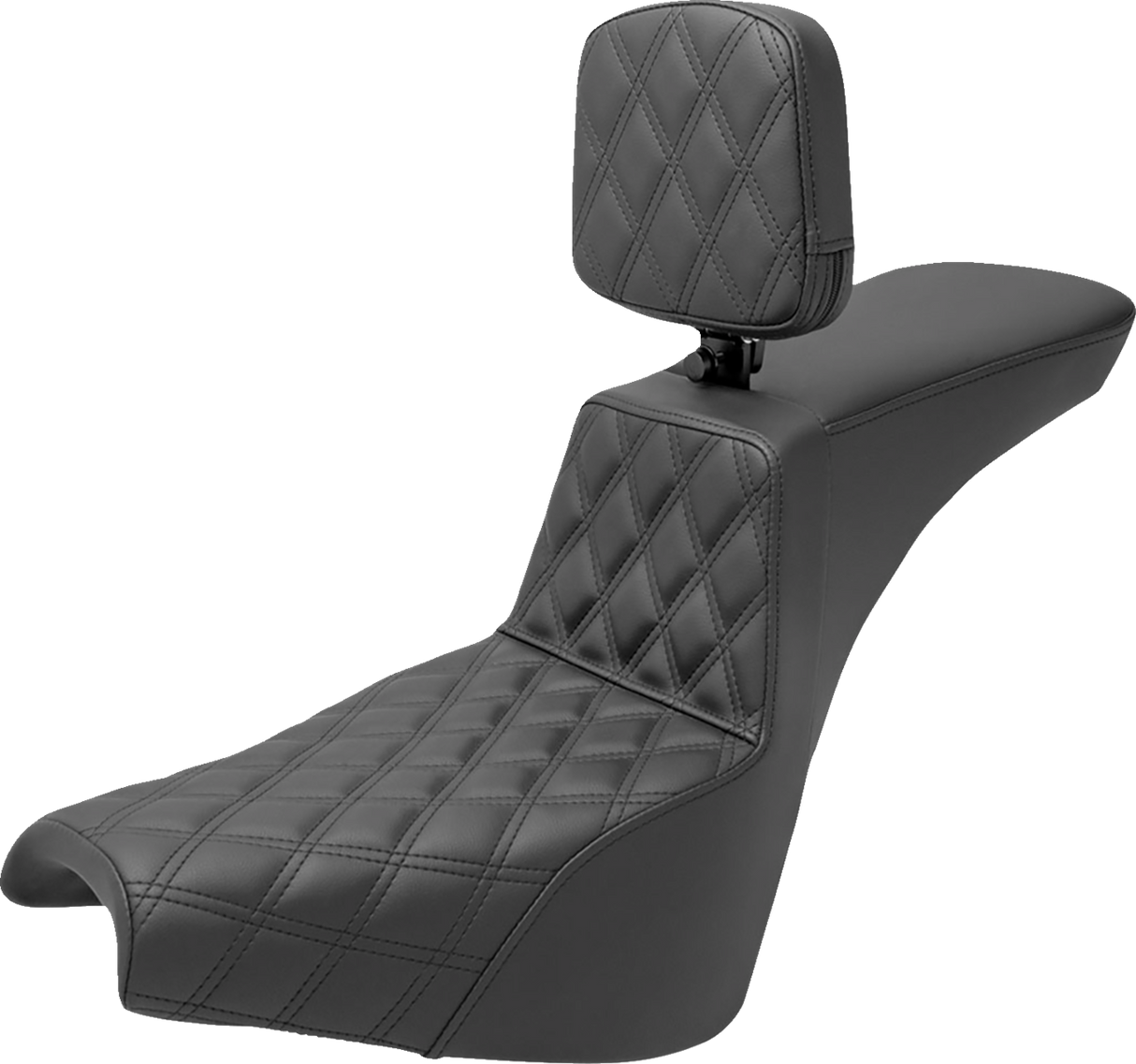 SADDLEMEN Tour Step Up Seat - Rider Backrest - Front Lattice Stitch - FXBB/FXST '18-'22 818-30-192BR