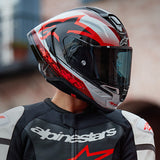 ALPINESTARS Supertech R10 Helmet - Team - Black/Carbon Red/Gloss White - XS 8200224-1352-XS