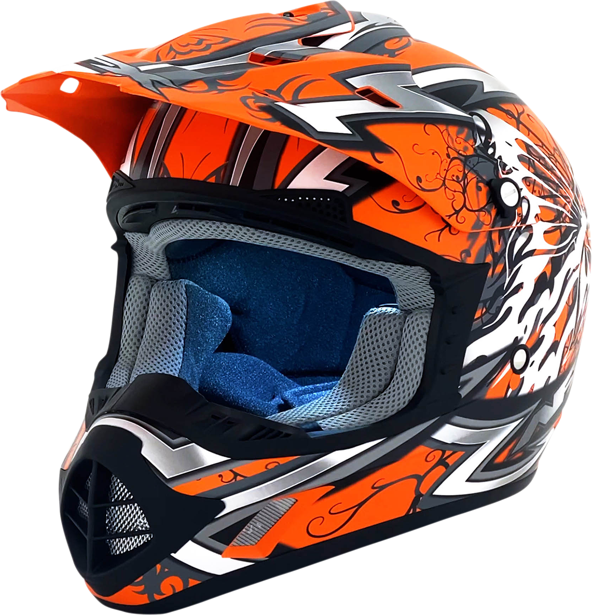 AFX FX-17 Helmet - Butterfly - Matte Orange - Medium 0110-7113