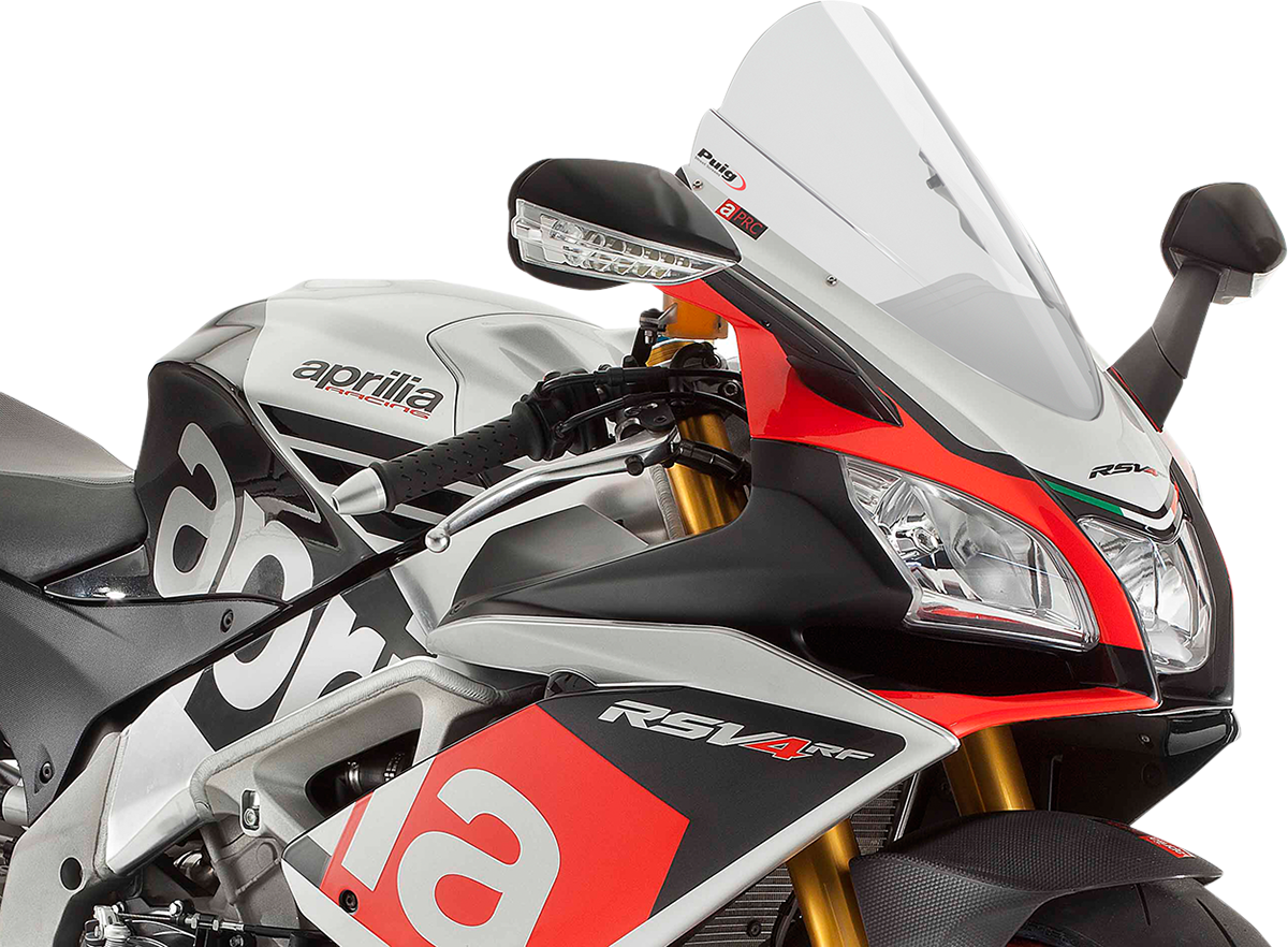 PUIG HI-TECH PARTS Race Windscreen - Clear - RSV4 7614W