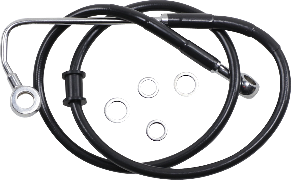 DRAG SPECIALTIES Brake Line - Front (Upper) - Black 618299-BLK