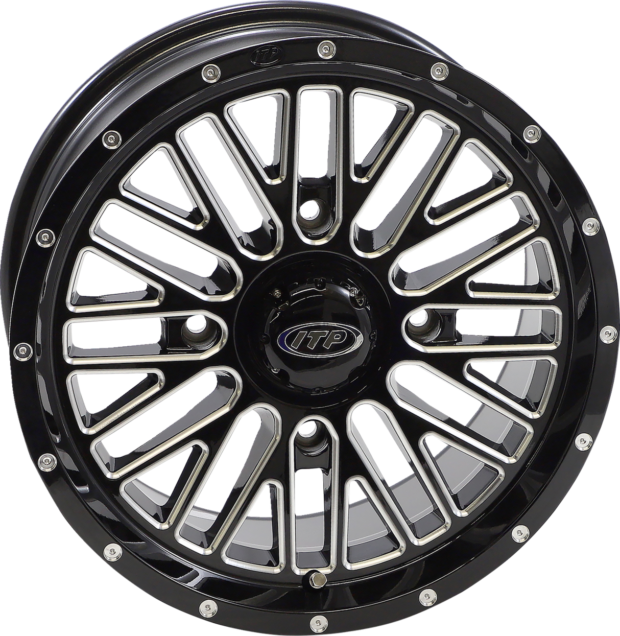 ITP Wheel - Momentum - Front/Rear - Black/Milled - 15x7 - 4/156 - 5+2 (+30 mm) 1522741731B