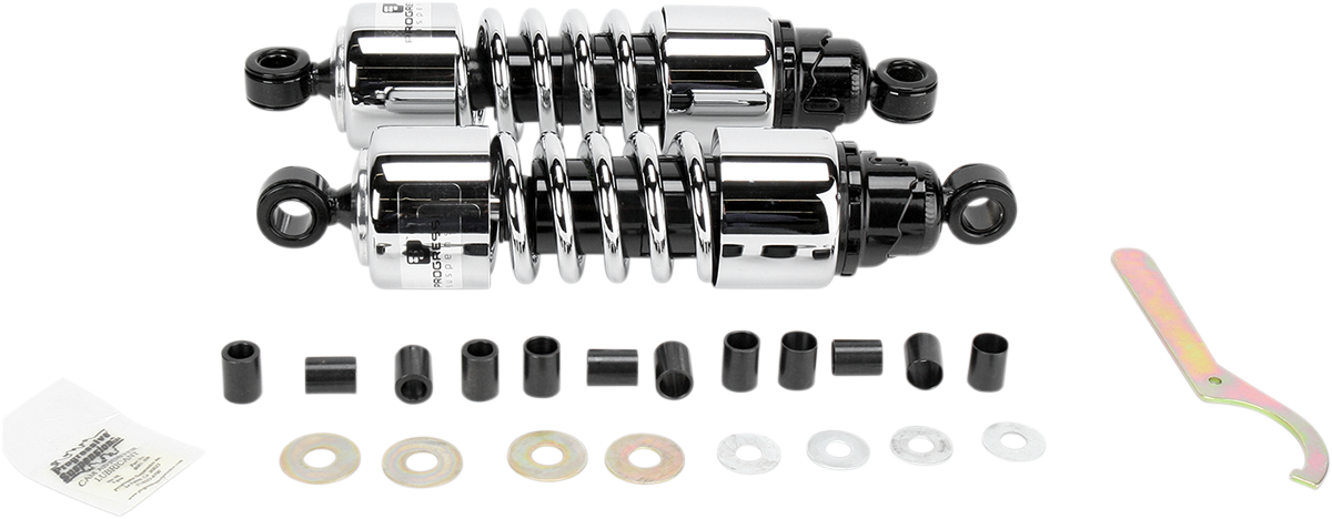 PROGRESSIVE SUSPENSION Shocks - 412 Cruiser Series - Chrome - 11.5" - Standard 412-4202C