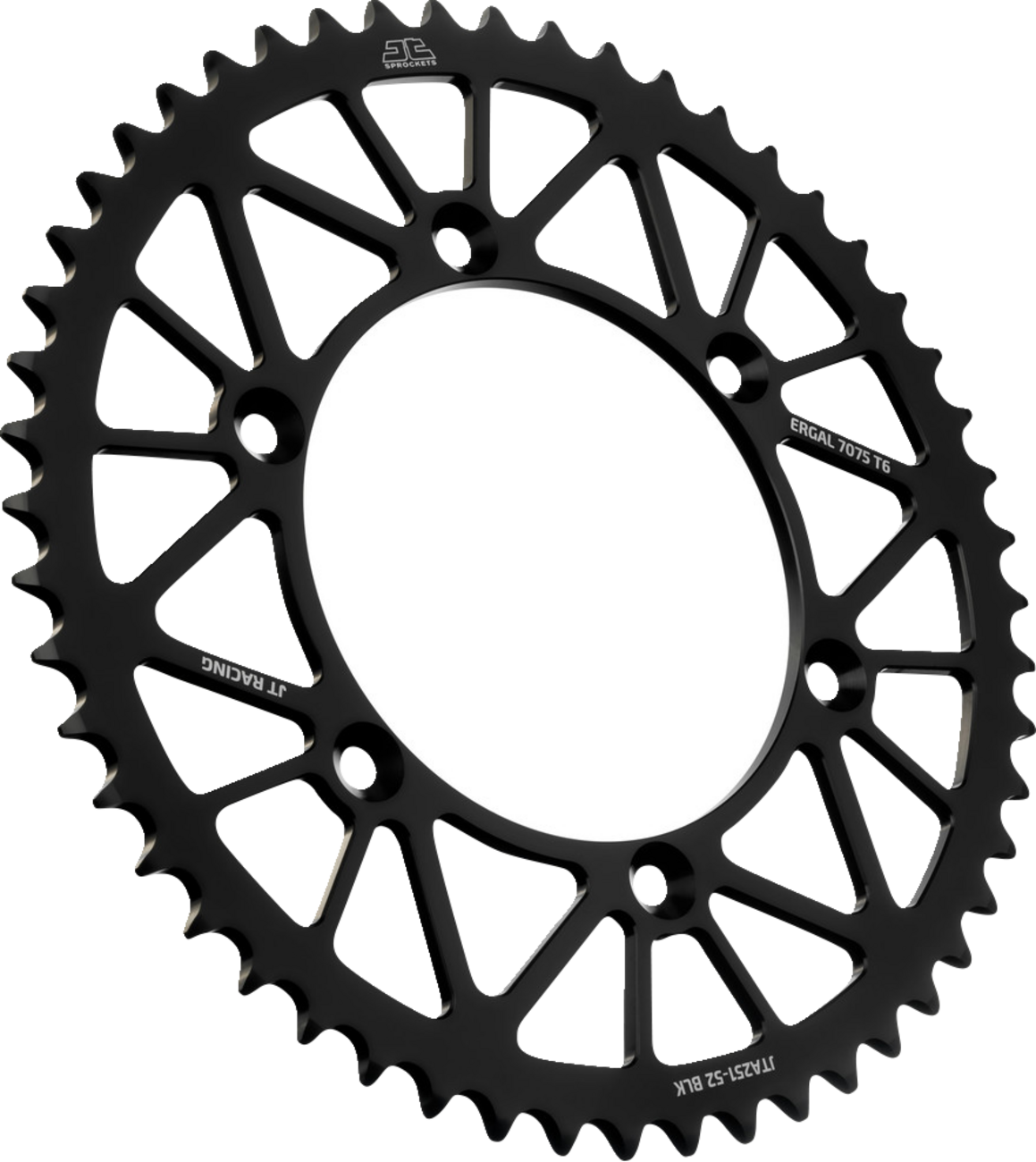 JT SPROCKETS Rear Sprocket - Black - 52 Tooth - Yamaha JTA251.52BLK