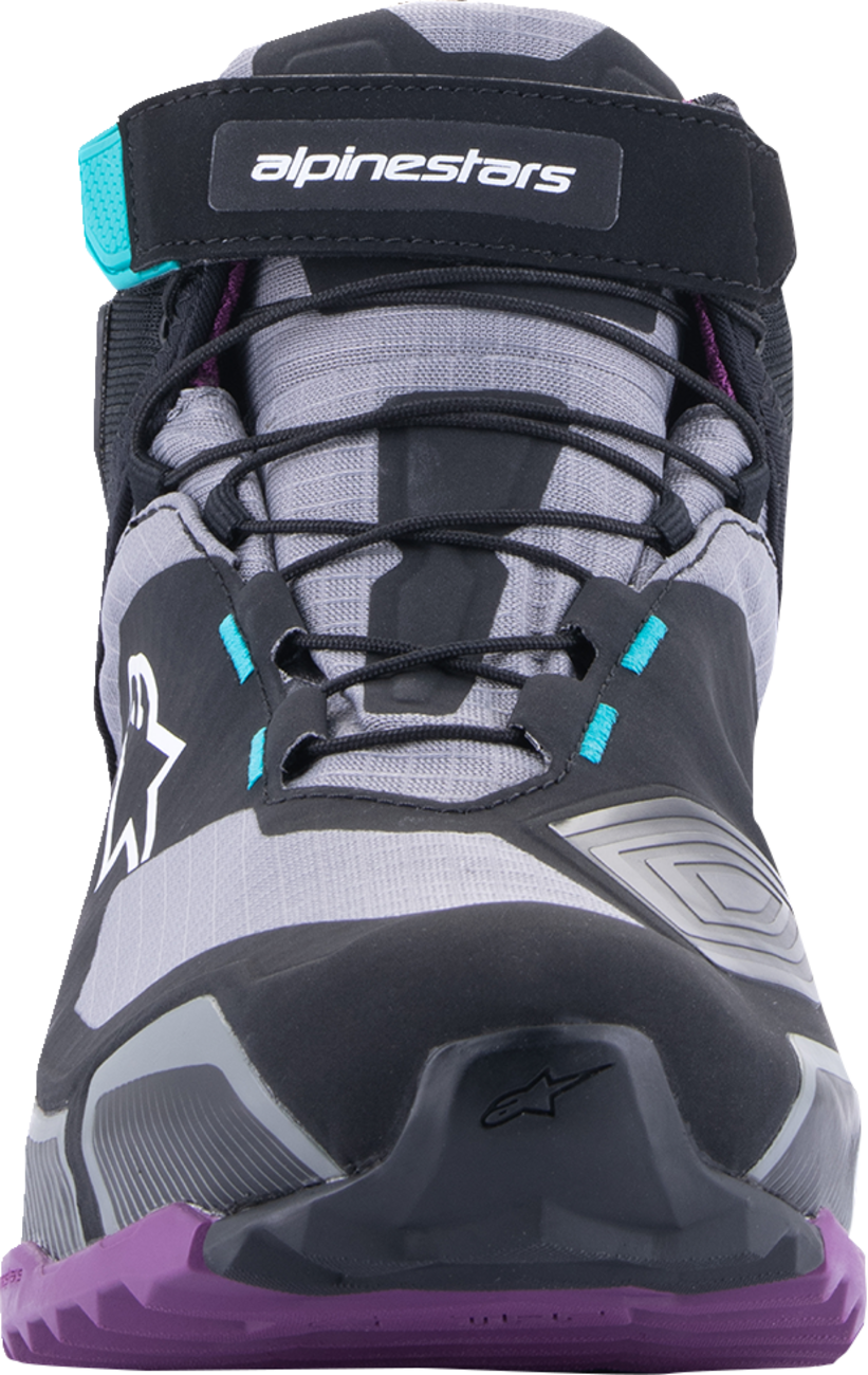 ALPINESTARS Stella CR-X Drystar® Shoes - Black/Gray/Teal/Purple - US 5 261152313705