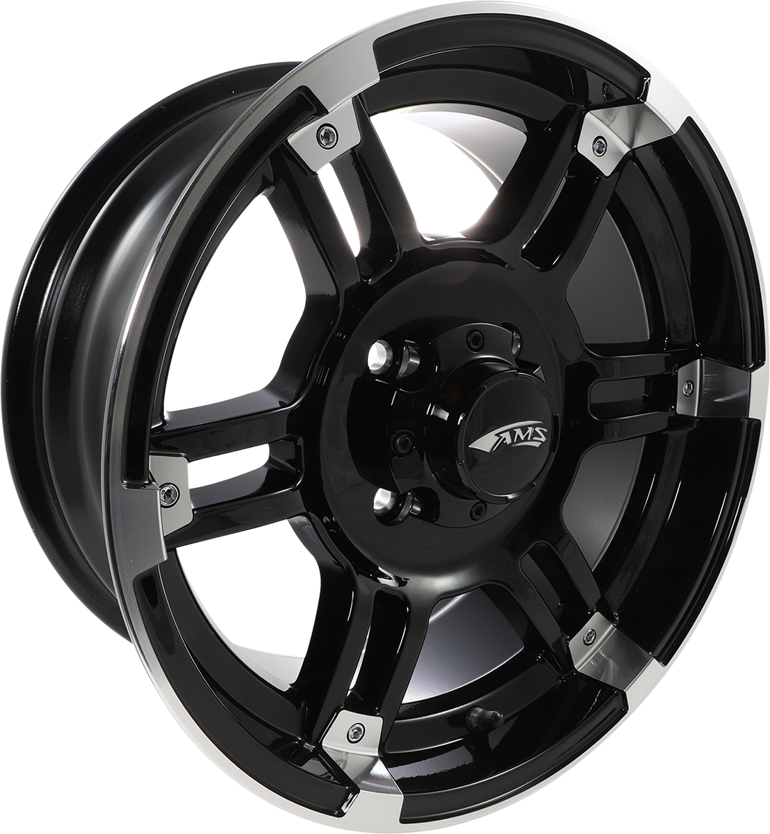 AMS Wheel - Roll'n 104 - Front/Rear - Machined Black - 15x7 - 4/110 - 5+2 5702-031AB