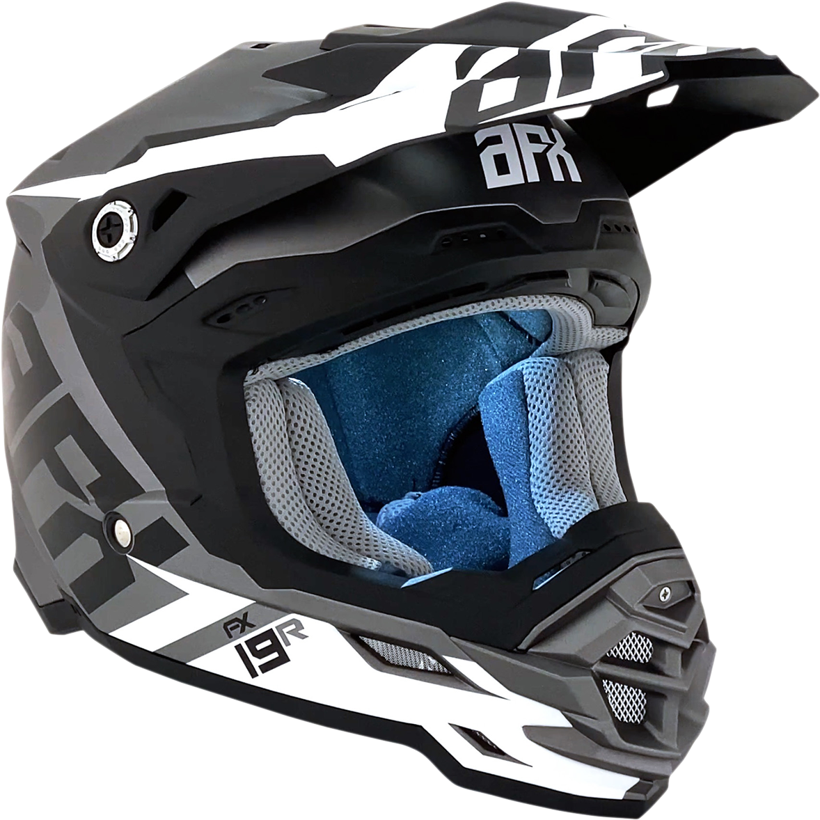 AFX FX-19R Helmet - Racing - Frost Gray - Medium 0110-7074