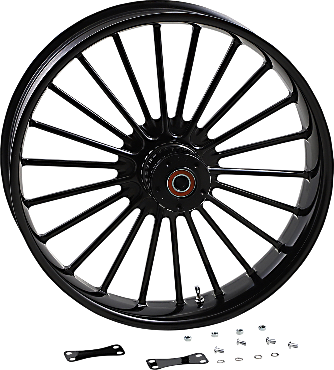 RC COMPONENTS Illusion Front Wheel - Dual Disc/No ABS - Black - 21"x3.50" 0321350-126B