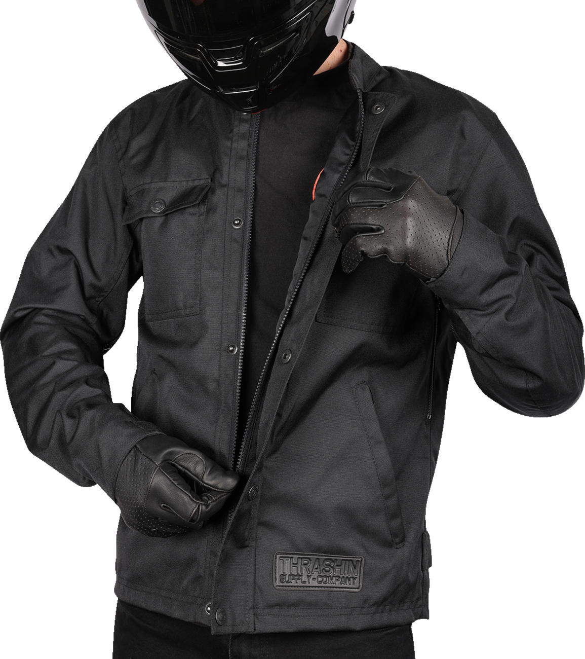 THRASHIN SUPPLY CO. Atlas v2 Riding Jacket - Black - Medium TMJ-09-09