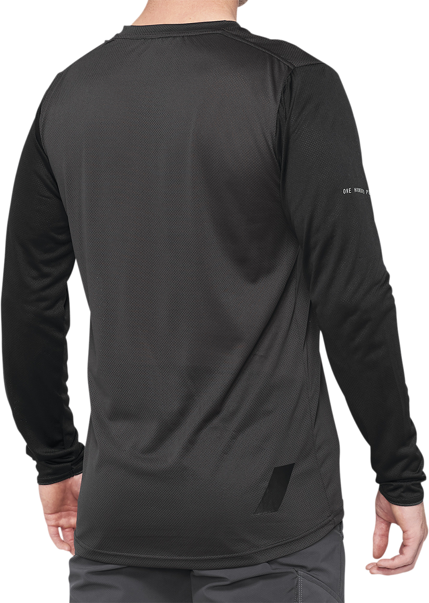 100% Ridecamp Jersey - Long-Sleeve - Black/Charcoal - XL 40028-00003