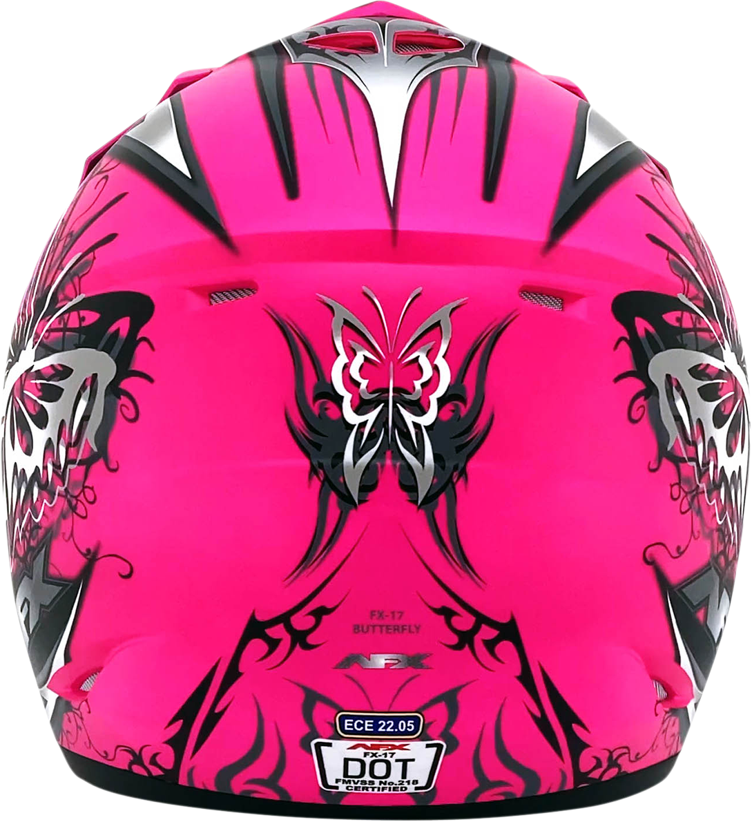 AFX FX-17 Helmet - Butterfly - Matte Hot Pink - Large 0110-7109