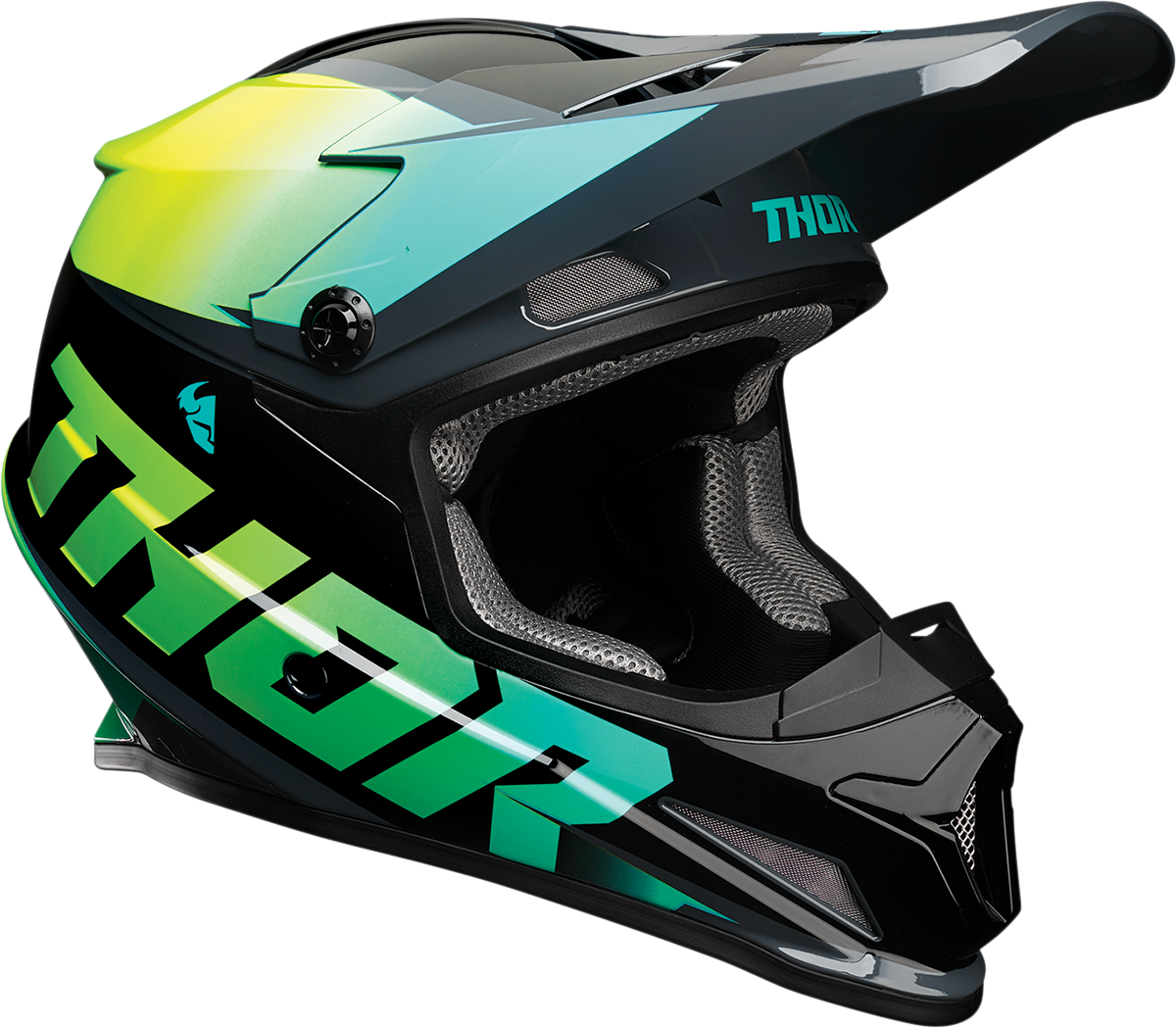 THOR Sector Helmet - Fader - Acid/Teal - 3XL 0110-6803