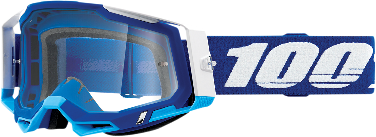 100% Racecraft 2 Goggles - Blue - Clear 50009-00002