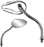 Parts Unlimited Mirror - Teardrop - Chrome 17061