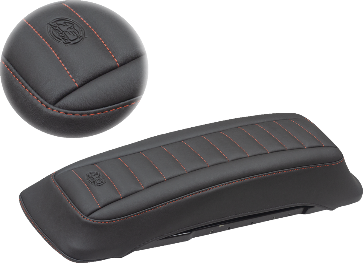 MUSTANG Saddlebag Lid Covers - Black/Red - '93-'13 FL 77637AB