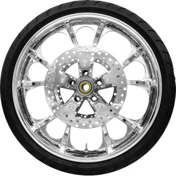 COASTAL MOTO Largo Front Wheel - Chrome (21") | Rotor (12.6) | Dunlop AE Tire (130/60B21) PKG-LAR213CH-24ABST