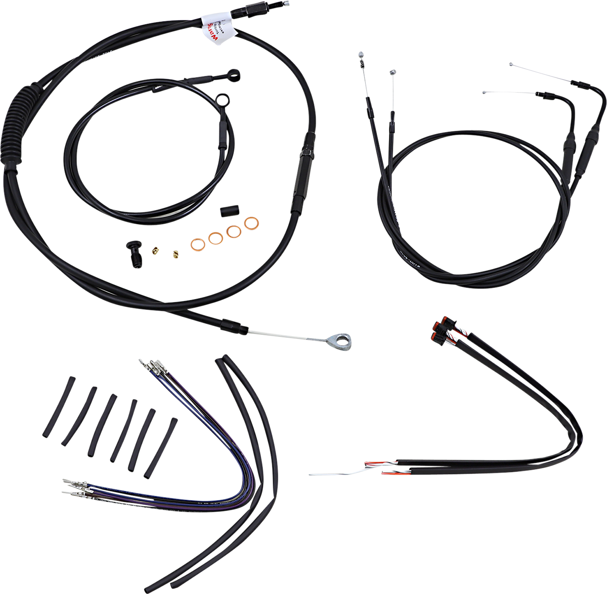 BURLY BRAND Control Kit - 14" Ape Hanger Handlebars - ABS B30-1124