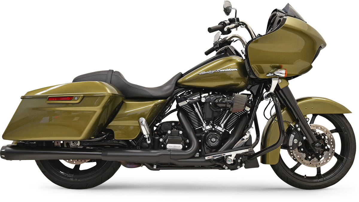 BASSANI XHAUST Megaphone Mufflers - Black - FL 1F572RB