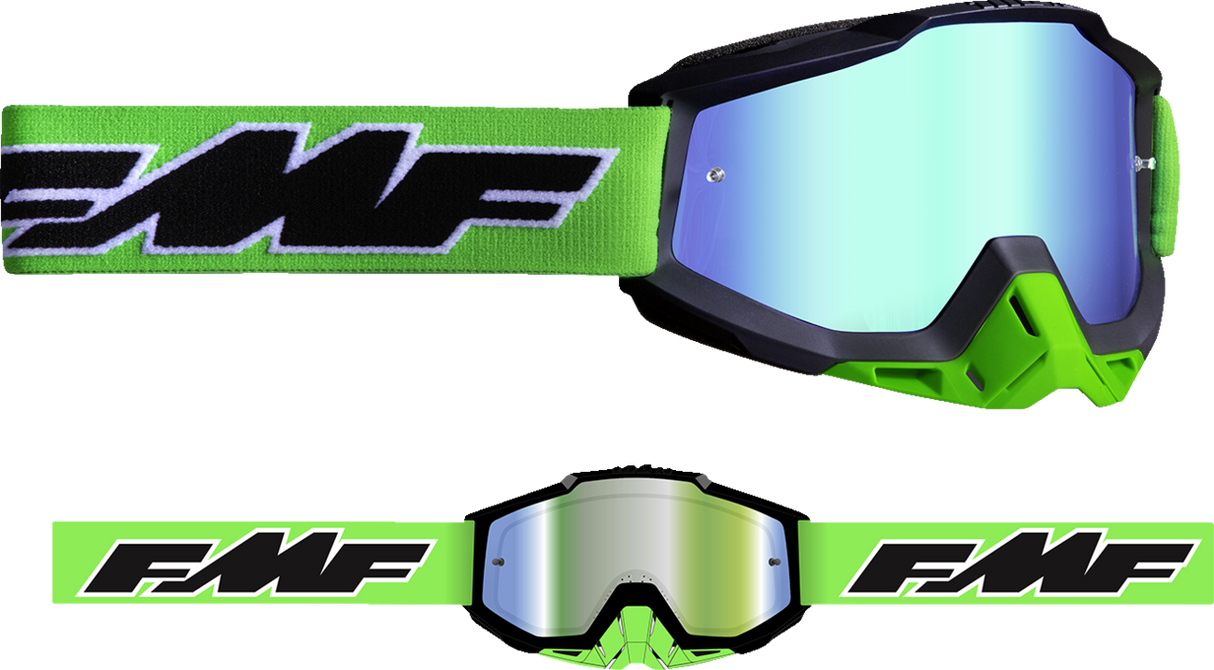 FMF PowerBomb Goggles - Rocket - Lime - Green Mirror F-50037-00007 2601-3179