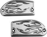 BARON Master Cylinder Cover - Flame - Yamaha - Chrome BA-7629-03