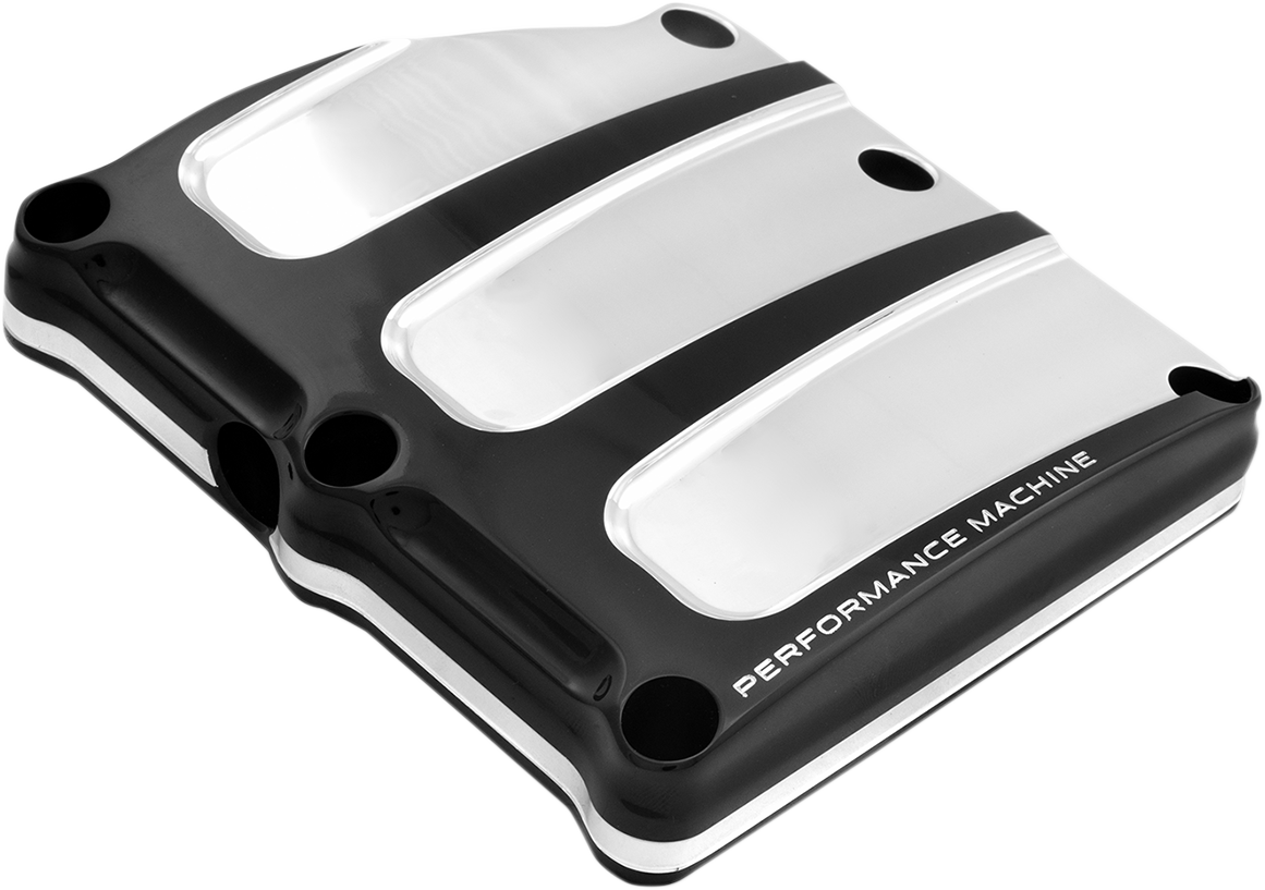 PERFORMANCE MACHINE (PM) Transmission Cover - Platinum Cut - Scallop 0203-2018-BMP