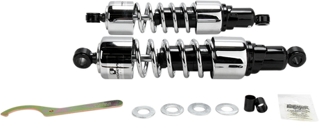 PROGRESSIVE SUSPENSION Shocks - 412 Cruiser Series - Chrome - 13.5" - Heavy Duty 412-4223C