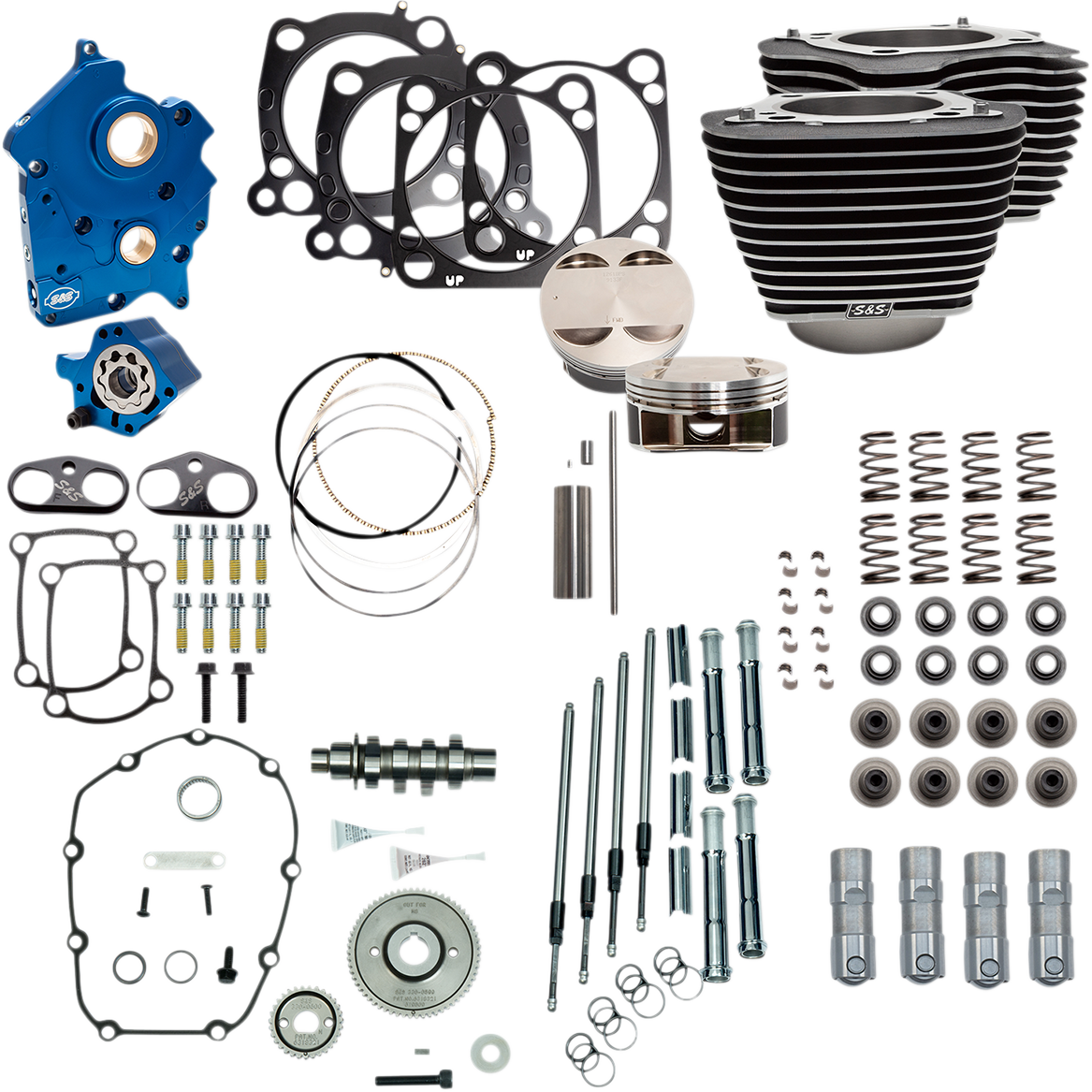 S&S CYCLE Power Package - Gear Drive - Oil Cooled - Highlighted Fins - M8 NOT RECOMMENDED F/TRIKES 310-1053A