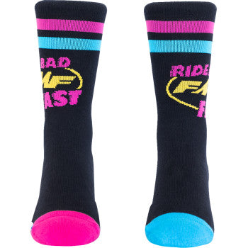 FMF Ride Bad Socks - Black - One Size  FA24194906