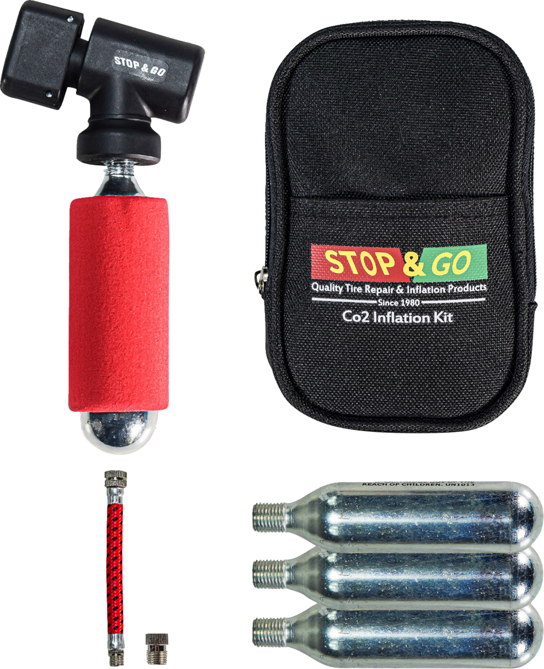 STOP & GO INTERNATIONAL Inflation Kit with Tire Hose - C02 1090A