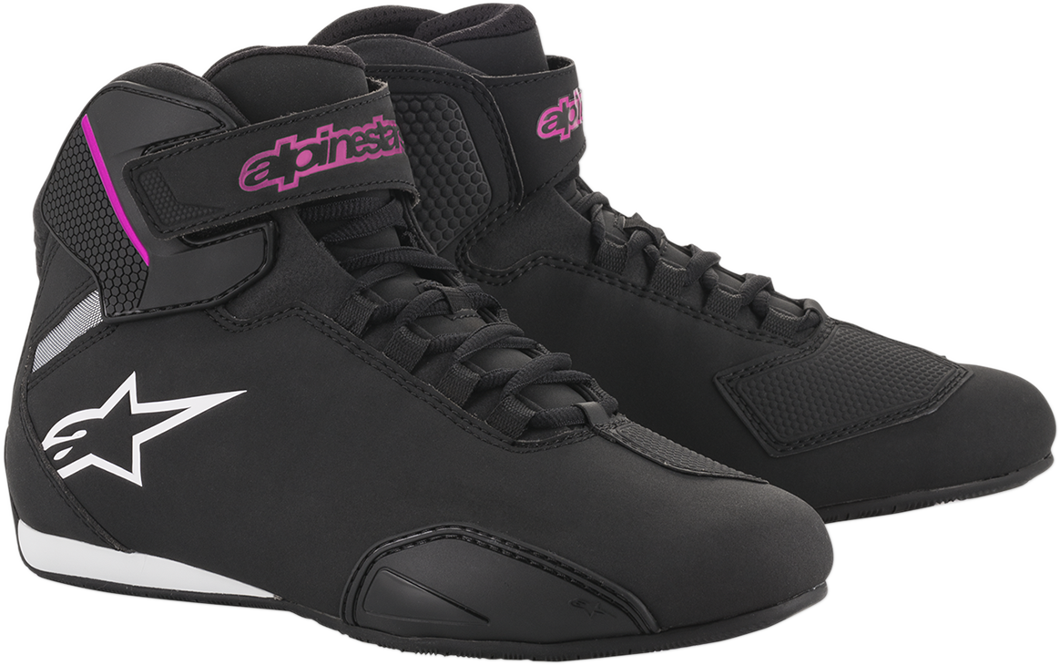 ALPINESTARS Women's Sektor Shoes - Black/Pink - US 5 251571910395