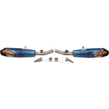 FMF Factory 4.1 RCT Dual Mufflers - Blue Anodized CRF250R/X 2018-2021 041589 
