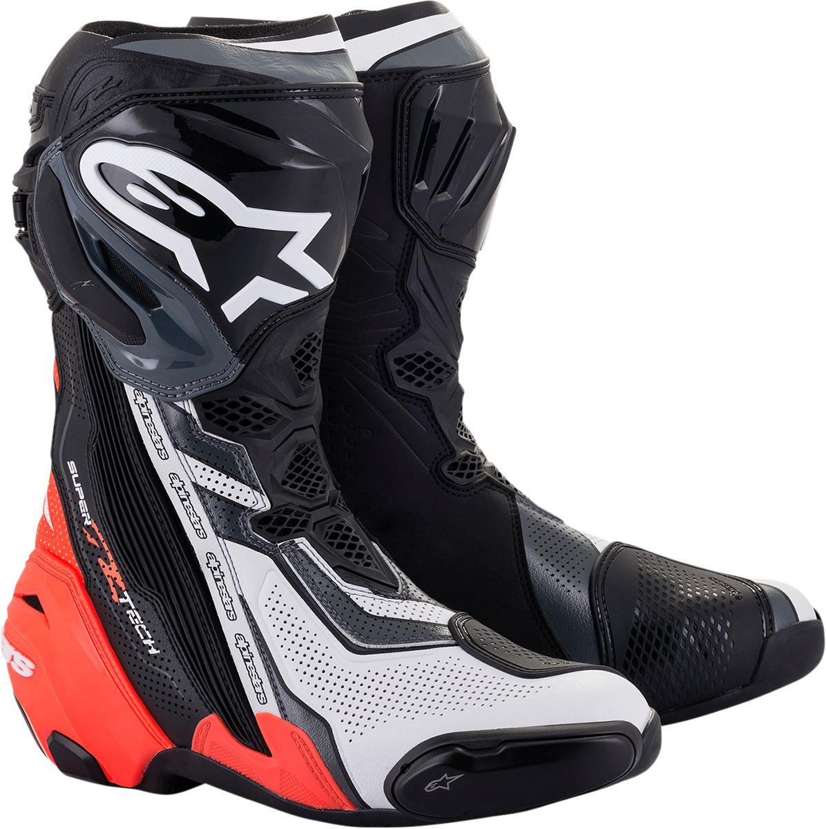 ALPINESTARS Supertech V Boots - Black/Red/White/Gray - US 12.5 / EU 48 2220121-1329-48