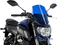 PUIG HI-TECH PARTS Naked Touring Windscreen - Blue - Yamaha 9667A