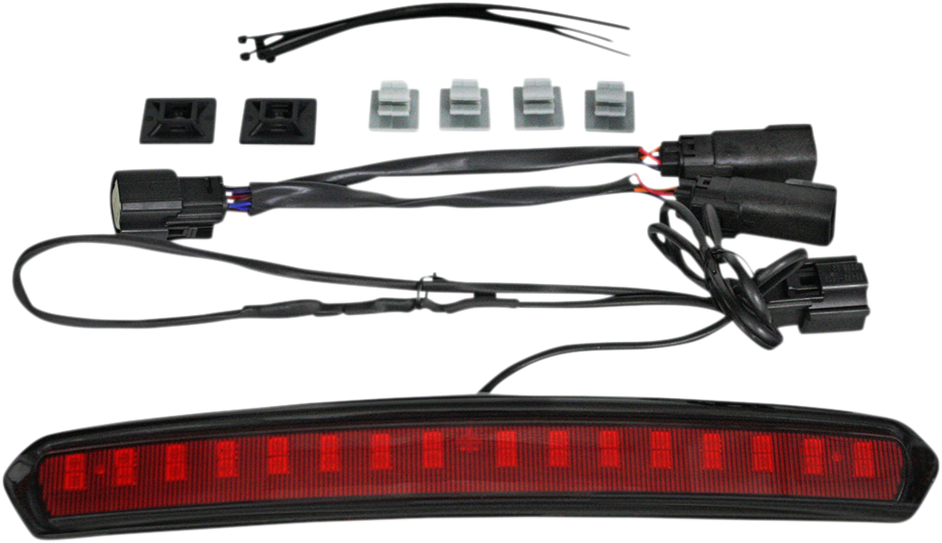 CUSTOM DYNAMICS Tour Pack Lid Light - Black/Red CD-TP-LID-BR