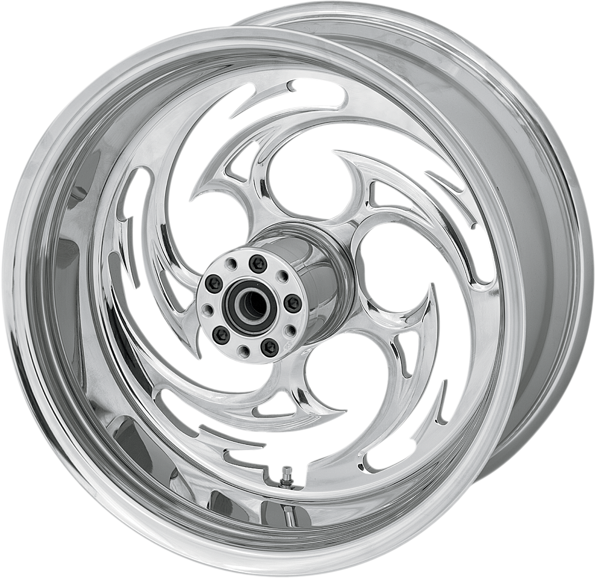 RC COMPONENTS Savage Rear Wheel - Single Disc/No ABS - Chrome - 16"x3.50" 16350-9970-85C