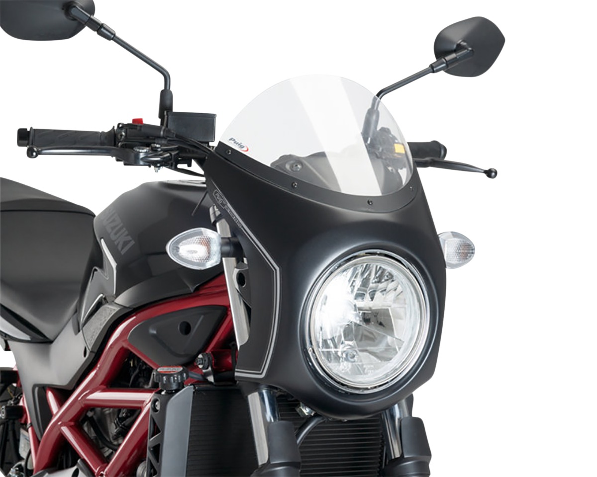 PUIG HI-TECH PARTS Semi-Fairing - Black - Clear Screen 3169W