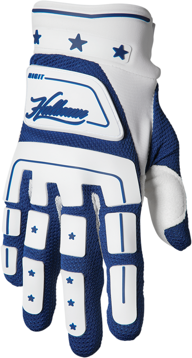 THOR Hallman Digit Gloves - White/Navy - Medium 3330-6772