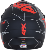 AFX FX-17 Helmet - Aced - Matte Black/Red - Large 0110-6486